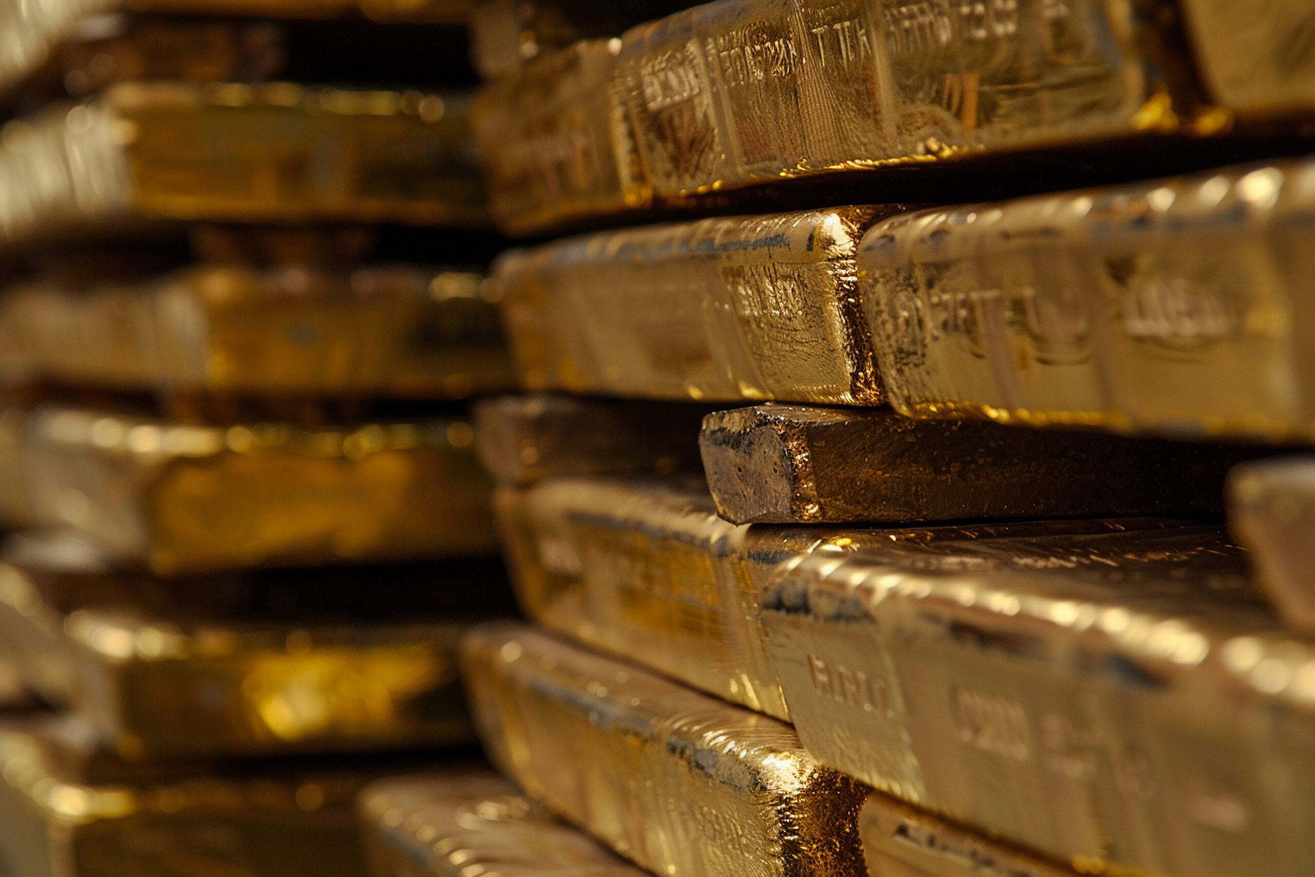 gold bars stack on cast inventory demand using graphical data. .