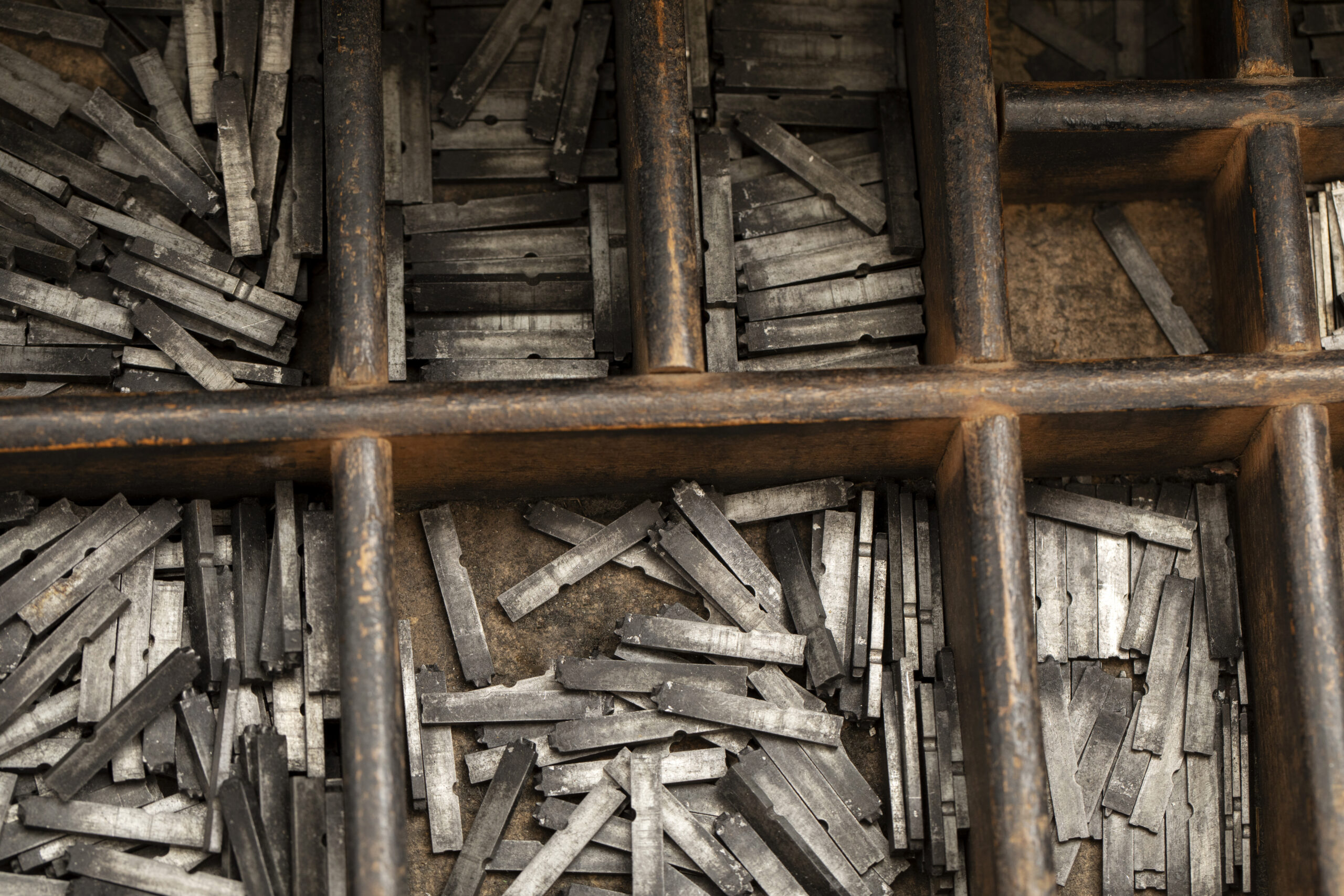 top view typesetting parts