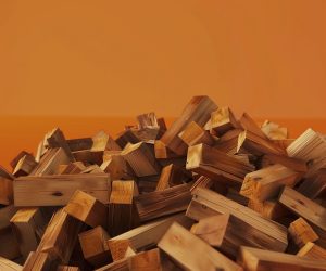 3d rendering wood logs (1)