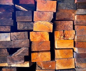 very neat pile of wood